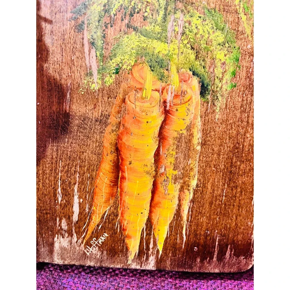 Vintage Carrot cutting board with bunny